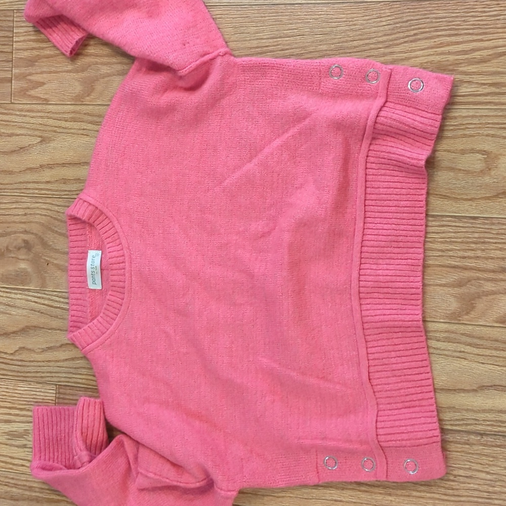 Pink boxy cropped sweater size small oversized Barbiecore soft cozy Pants Store - Picture 2 of 4